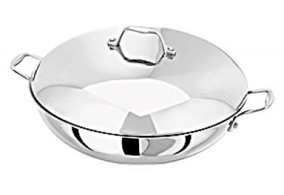 Stellar James Martin Cookware Wok with Side Handles and Lid (32cm)